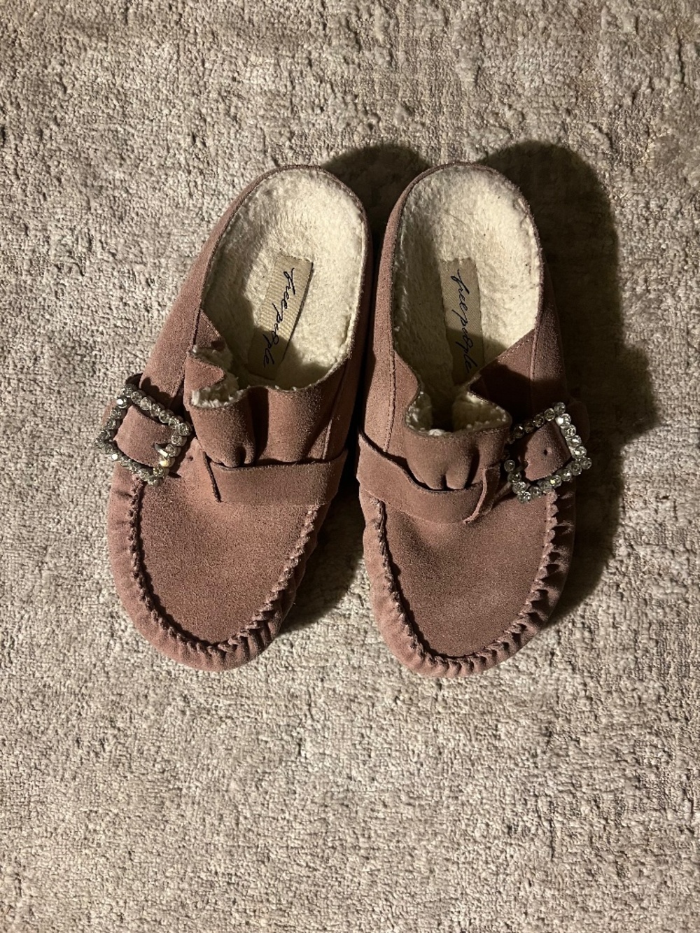 Free people suede slip ons